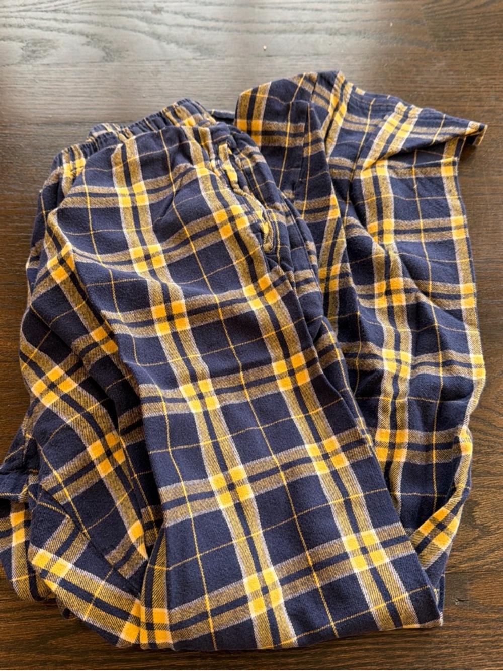 boxercraft Navy and Yellow Plaid Flannel Pants